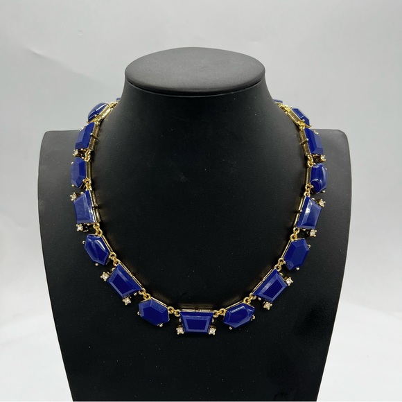 J. Crew Blue Goldtone Necklace - Picture 1 of 4